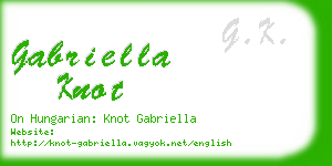 gabriella knot business card